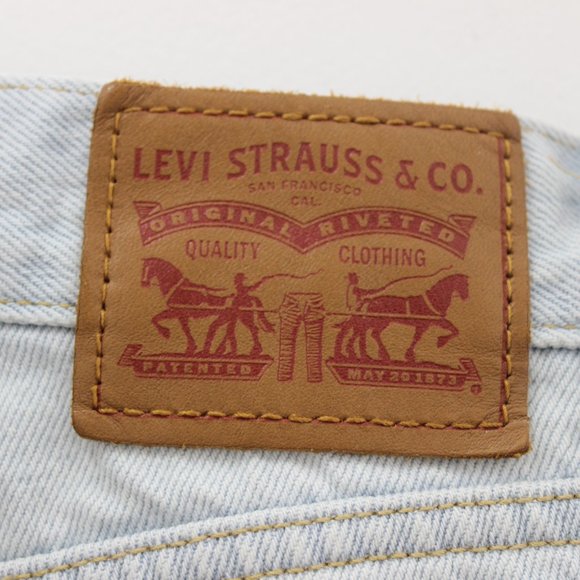 LEVIS Button Fly Cut Off Jean Shorts Distressed 26 - Picture 6 of 11